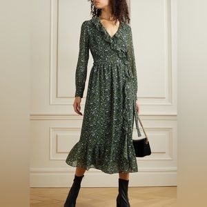 NWT MICHAEL by Michael Kors Crepe Warp Maxi Dress